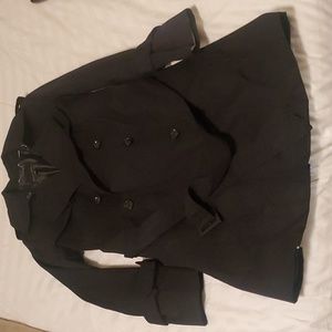 Banana Republic Limonta black trench coat, size Small